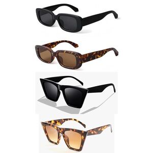 Stylish Sunglasses Set - Black and Tortoise